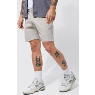 Mens Stone Stretch Slim Fixed Waistband Chino Short