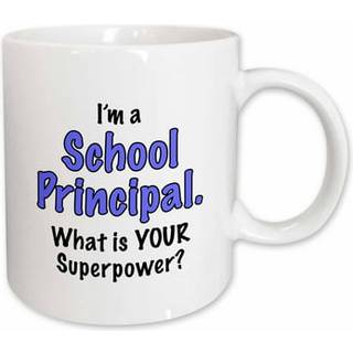 3DROSE Jag är skolans rektor Vad är din supermaktblå keramiska mugg 11 oz