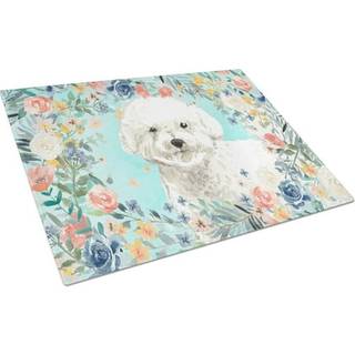 Caroline's Treasures CK3435LCB Bichon Frize Glass Cutting Board Stor dekorativt tempereret glas Køkkenskæring og serveringsplade Stor i stor stør
