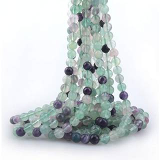 ICAI perler 8mm Natural Fluorite Round Loose Stone Perles til smykker, der fremstiller DIY-håndværksdesign 1 Strand 15 """" Appr.43-45pcs