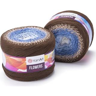 Garn kunst blomster garn 55% bomuld 45% akryl 250gr 1094yd flerfarvet bomuld garn regnbue h?klet garn for?r sommer 2 sport garn (320)