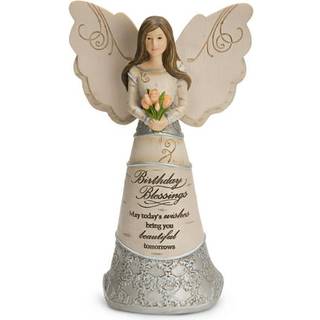 Pavilion Gift Company 82413 Elementer F?dselsdagsvelsignelser Maj Dagens ?nsker bringer dig smukke morgendage 6 tommer Angel Figurine White