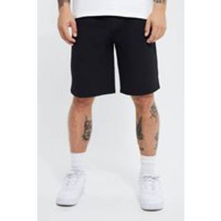 Mens Black Elasticated Relaxed Stretch Short