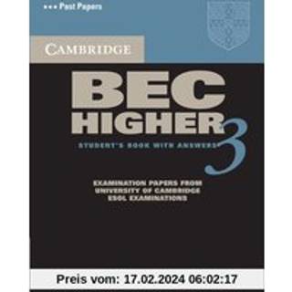Cambridge BEC Higher 3 Student's Book with Answers