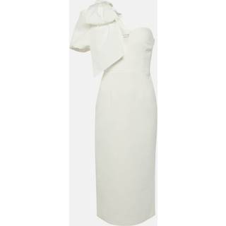 Rebecca Vallance Bridal Bon Ami bow-detail midi dress - white - XXS