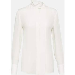 Valentino Bow-tie neck silk georgette blouse - white - XXS