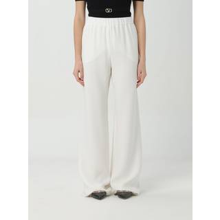 Valentino High rise silk wide-leg pants - white - S