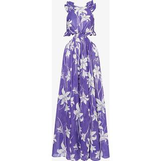 Zimmermann Acadian floral cotton maxi dress - purple - L