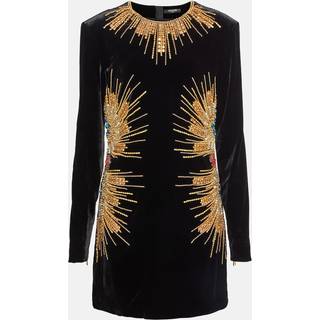 Balmain Embellished velvet minidress - black - XL