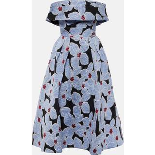 Rebecca Vallance Georgina floral-embroidered midi dress - multicoloured - XS