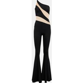 Norma Kamali Snake paneled mesh fishtail jumpsuit - multicoloured - M