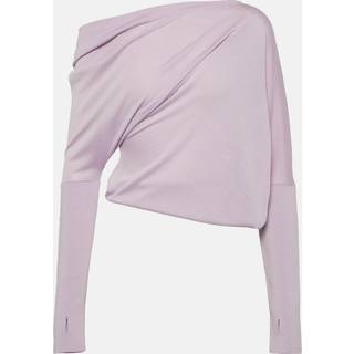 Tom Ford Off-shoulder cashmere and silk sweater - purple - S
