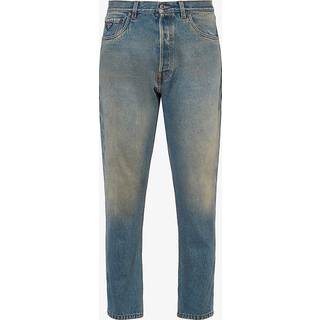 Prada Distressed mid-rise tapered jeans - blue - 34