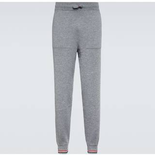 Thom Browne RWB Stripe cashmere sweatpants - grey - XXL