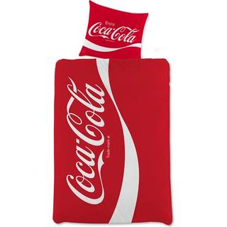 Coca Cola sengetøj - Vendbart sengesæt med logo - 140x200 cm - 100% blød bomulds sengelinned