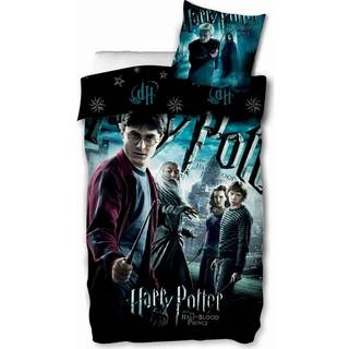 Harry Potter sengetøj - 140x200 cm - Harry potter og Dumbledore sengesæt - Vendbart design - 100% bomulds sengelinned
