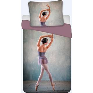 Sengetøj 140x200 cm - Ballerina - Sengetøj børn - Vendbart dynebetræk i 100% bomuld