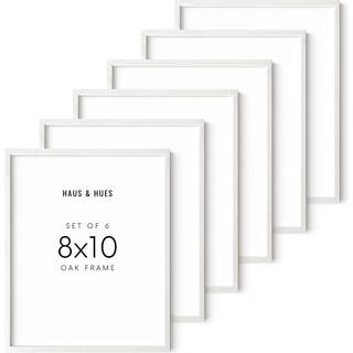 Haus og nuancer White Oak 8x10 Picture Frame Set - S?t p? 6 8x10 Billedramme Tr? hvid 8x10 Billedramme S?t med 6 Tr?billeder 8x10 6 8x10 Billedra