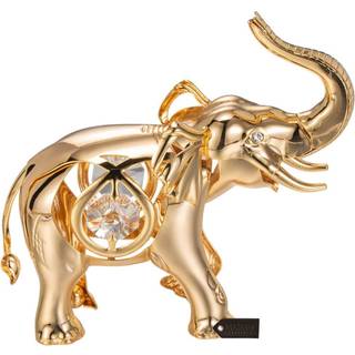 Matashi 24k guldbelagt elefant ornament med krystaller hjem dekorativt dyrefigur af bordplads showpiece til stue sovev?relse gave til valentinsda