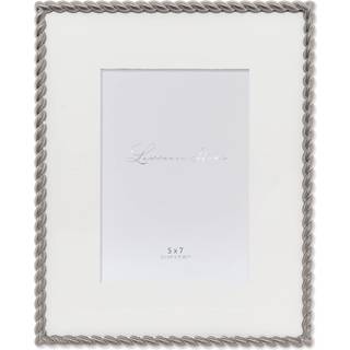 Lawrence Frames 8x10 billedramme i brstet nikkelmetal med rebdesign eller 5x7 med inkluderet mtte
