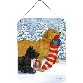 """" Caroline's Treasures holder op der Scottie Scottish Terrier Wall eller Door Hanging Prints ASA2010DS1216 16HX12W multicolor """"
