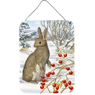 """" Caroline's Treasures Rabbit med bærvæg eller dør hængende tryk ASA2035DS1216 16HX12W multicolor """"