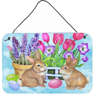 """" Caroline's Treasures PJC1066DS812 NY BEGINNING ATTER RABBIT Wall eller Door Hanging Prints 8 X 12 """" """" Multicolor """"