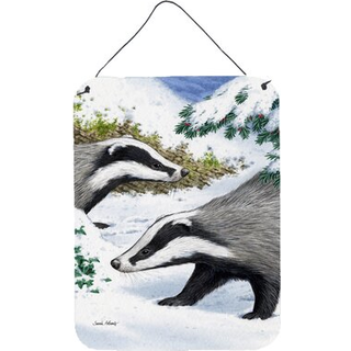 """" Caroline's Treasures Badgers ser her Wall eller Door Hanging Prints ASA2040DS1216 16HX12W Multicolor """"