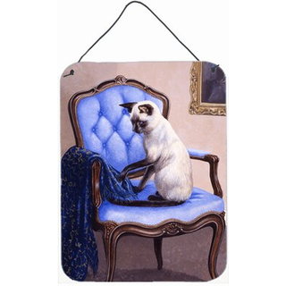 """" Caroline's Treasures on the Chair Siamese Cat Wall eller Door Hanging Prints BDBA0273DS1216 16HX12W Multicolor """"
