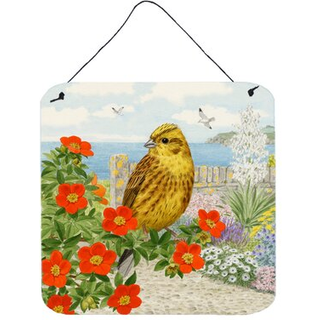 """" Caroline's Treasures Yellowhammer af Sarah Adams Wall eller Door Hanging Prints ASAD0695DS66 6 """" ""H X 6"" """" W Multicolor """"