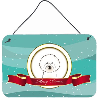 """" Caroline's Treasures Bichon Frize Merry Christmas Wall eller Door Hanging Prints BB1527DS812 8HX12W """"