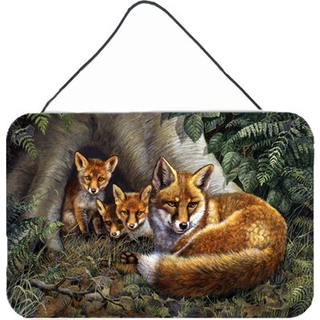 """" Carolines skatte en familie af ræve hjemmevæg eller dør hængende tryk BDBA0283DS812 8HX12W """"