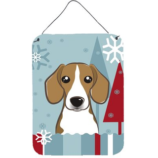 """" Caroline's Treasures Winter Holiday Beagle Wall eller Door Hanging Prints BB1735DS1216 16HX12W Multicolor """"