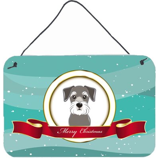 """" Caroline's Treasures Schnauzer god julevæg eller dør hængende tryk BB1516DS812 8HX12W """"