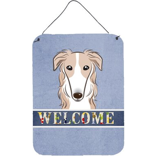 """" Caroline's Treasures BB1414DS1216 Borzoi Velkomstvæg eller dør hængende tryk 16 x 12 """" ""Multicolor"" ""