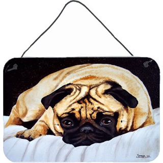 """" Caroline's Treasures Fred the Pug Wall eller Door Hanging Prints AMB1194DS812 8 """" ""H X 12"" """" W multicolor """"