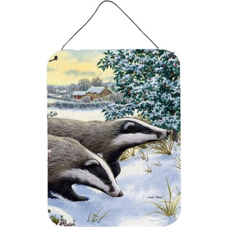 """" Caroline's Treasures Badgers To af en slags væg eller dør hængende tryk ASA2041DS1216 16HX12W multicolor """"