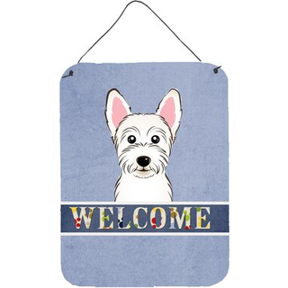 """" Caroline's Treasures BB1412DS1216 Westie Welcome Wall eller Door Hanging Prints 16 X 12 """" """" Multicolor """"