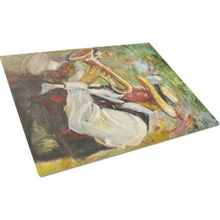 Caroline's Treasures JMK1185LCB Jazz Trompet Glass Cutting Board Stor dekorativt tempereret glas Køkkenskæring og serveringsplade Stor i stor stø