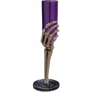 Sektkelch Skeletthand Lila