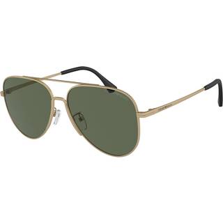 Emporio Armani Mand EA2149D 300271 Solbriller Metal Guld Grøn Pilot Normal