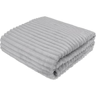 Pavilia Super Soft Fleece Throw T?ppe Twin Light Gray Fuzzy Plush Flannel Kast Varm Hyggeligt Ribbed Mikrofiber T?ppe til Sofa Sofa Seng Letv?gt