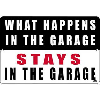 Sjove mekaniske metal tin tegn v?gdekor mand cave bar hvad der sker i garagen