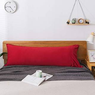 Husholdning 100% Jersey Cotton Pillowcase 20 X54 -Lysv?gt Komfortabel Super Soft Pillow Case med konvolutlukning ekstremt holdbar (r?d kropsst?rr