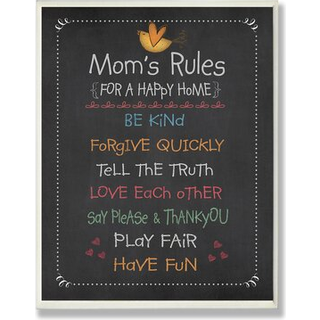 Stupell hjem d? Cor mors regler tavle typografi v?g plak 10 x 0,5 x 15 stolt fremstillet i USA