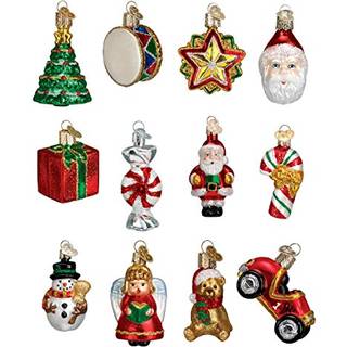 Old World Christmas Ornamenter: Mini Ornamen s?tter glasbl?st ornamenter til juletr? jul