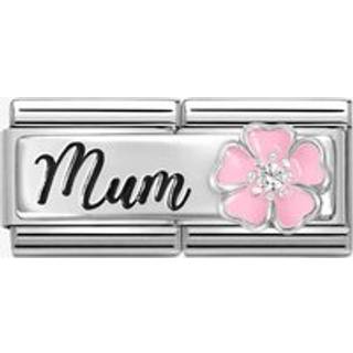 Nomination Double Mum Flower Charm - Stainless Steel - Pink