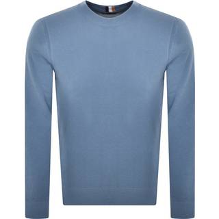 BOSS Black Herren Pullover blau unifarben