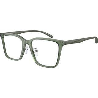 Emporio Armani EA3232D Asian Fit 6061 56 Briller Mænd Grøn - Shiny Transparent Olive Green - 56mm