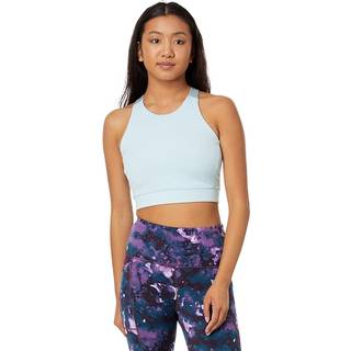 Smartwool Active Crop Bra M - Blå | Svedtransporterende Sports-bh til Dame, Fitness & Løb